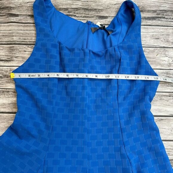 Anthropologie Eva Franco Women's Blue Fit & Flare A Line Full Skirt Dress 4 NWT - Picture 10 of 13